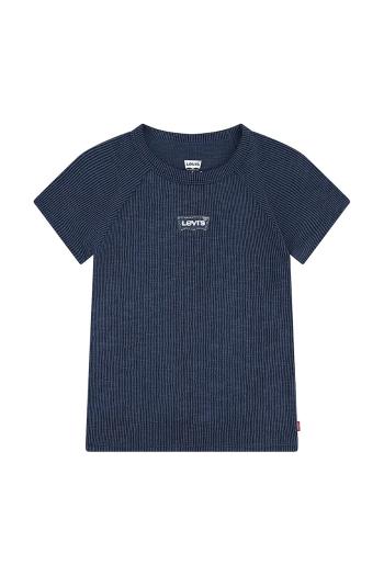 Detské tričko Levi's COLOR BLOCK RAGLAN TOP tmavomodrá farba, 4EN517