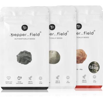 .pepper..field Kampotské korenie čierný,červený a bielý darčeková sada