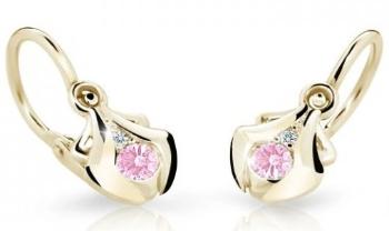 Cutie Jewellery Zlaté detské náušnice C2224-10-X-1 ružová