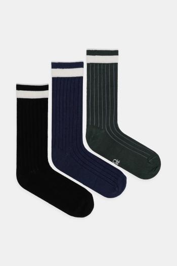 Ponožky United Colors of Benetton Giftbox 3-pak čierna farba, 6AO32702U