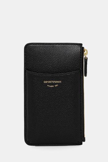 Peňaženka Emporio Armani dámska, čierna farba, EW000543 AF11953