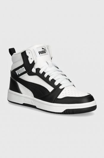 Detské tenisky Puma Rebound V6 Mid Jr biela farba