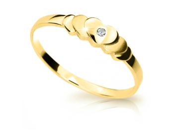 Cutie Diamonds Krásny prsteň zo žltého zlata s diamantom DZ6813-1876-00-X-1 54 mm