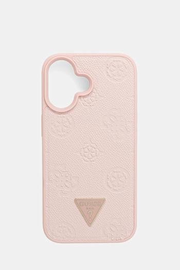 Puzdro na mobil Guess iPhone 16 ružová farba, GUHMP16SPGBTMP