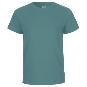 Neutral Detské tričko s krátkym rukávom z organickej Fairtrade bavlny - Teal | 152/158