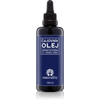 Renovality Original Series Čajovník olej lisovaný za studena pleťový olej pre zrelú pleť 100 ml