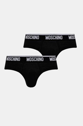 Slipy Moschino Underwear 2-pak pánske, čierna farba, 13964402