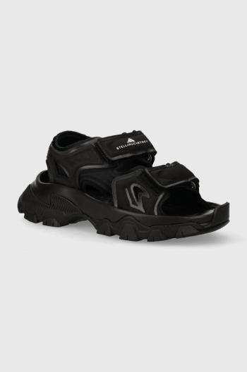 Sandále adidas by Stella McCartney  Hika Sandal Canvas dámske, čierna farba, na platforme, IE3540
