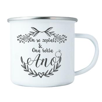 Bohemia Gifts Plechový hrnček Pro novomanželé, 350 ml