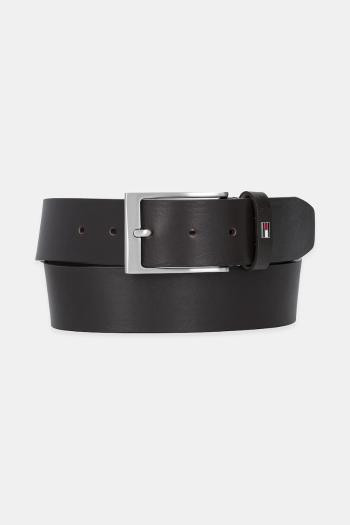 Kožený opasok Tommy Hilfiger hnedá farba, AM0AM13569