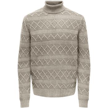 Only & Sons   ONSWADE REG 5 STRUC ROLL NECK KNIT 22027158  Svetre Béžová