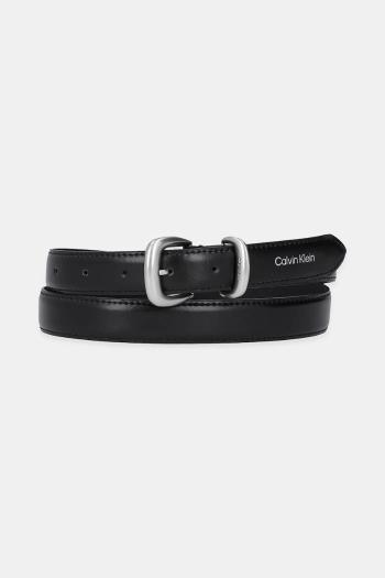 Kožený opasok Calvin Klein čierna farba, LV04K7012G