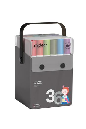 Polopriehľadné fixky s dvojitým koncom Mideer 36-pack viac farieb