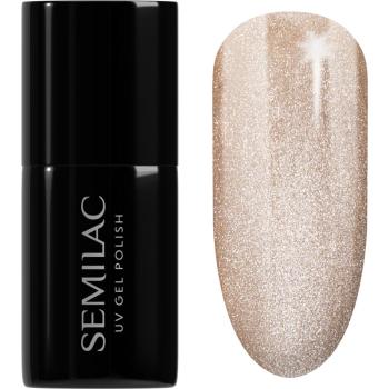 Semilac UV Hybrid Gloss GALA gélový lak na nechty s použitím UV/LED lampy odtieň 661 Linen Gloss 7 ml