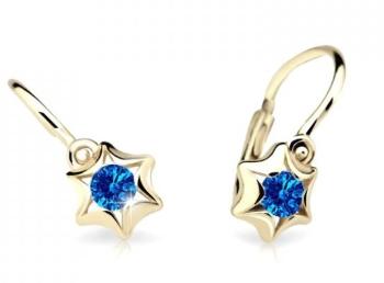 Cutie Jewellery Zlaté detské náušnice C2159-10-X-1 modrá