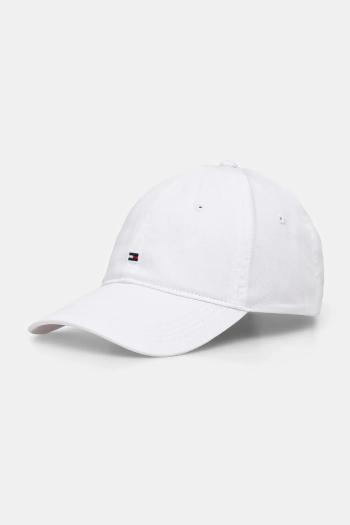 Bavlnená šiltovka Tommy Hilfiger biela farba, jednofarebná, AW0AW17131