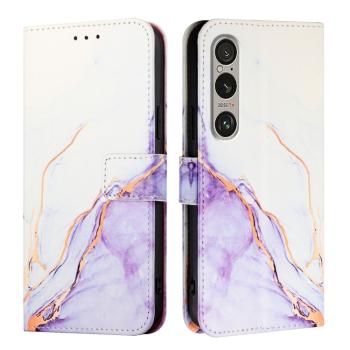 ART MARBLE Peňaženkový kryt pre Sony Xperia 1 VI PURPLE