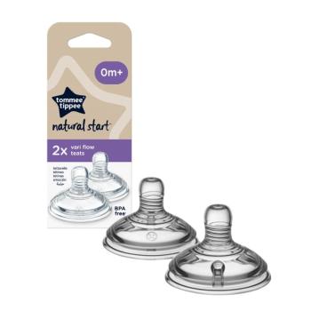 Tommee Tippee Natural Start Anti-Colic Teat cumlík na fľašu Variable Flow 0m+ 2 ks