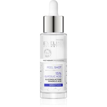 Eveline Cosmetics Serum Shot 15% Glycolic Acid vyhladzujúci pleťový peeling pre zjednotenie farebného tónu pleti 30 ml