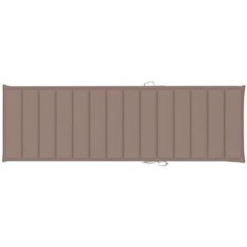 Poduška na záhradné ležadlo taupe 200 x 60 x 4 cm textil (314211)
