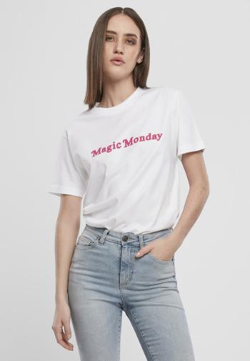 Mr. Tee Ladies Magic Monday Slogan Tee white - L