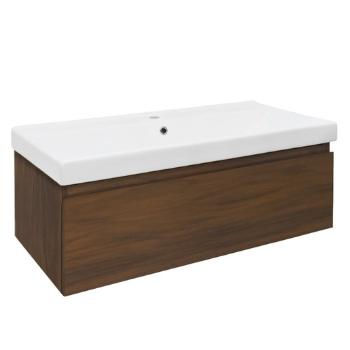 Kúpeľňová skrinka s umývadlom SAT B-Way 99x30x45 cm matný orech BWAY100NUTU1