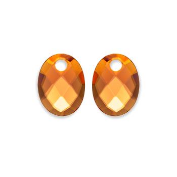 Sparkling Jewels Oválne prívesky na náušnice z citrínu EAGEM38-MO