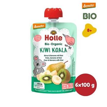 HOLLE Kiwi Koala BIO hruška banán kivi 6× 100 g (7640161877283)