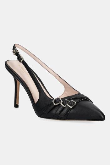 Kožené lodičky Guess SLING BACK BUCKLE S čierna farba, 5GGZ31 7324A