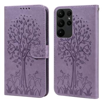 ART DEER Peňaženkový kryt Samsung Galaxy S23 Ultra 5G fialový