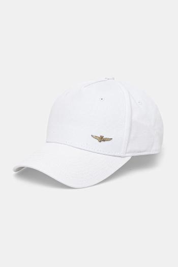 Bavlnená šiltovka Aeronautica Militare biela farba, jednofarebná, HA1122CT2848