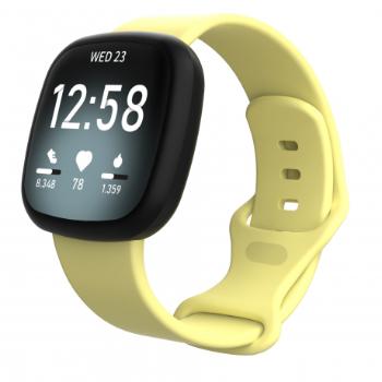 BStrap Silicone (Large) remienok na Fitbit Versa 3, yellow (SFI013C05)