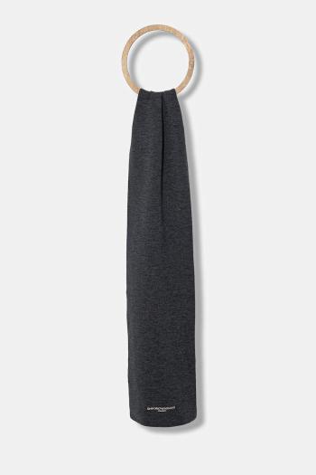 Šál Emporio Armani šedá farba, jednofarebný, EM003713 AF18241