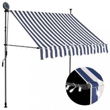 Ručne zaťahovacia markíza s LED svetlom 100x120 cm Dekorhome