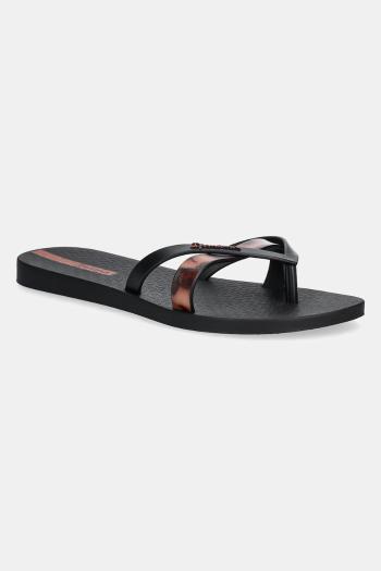 Šľapky Ipanema KIREI CHIC F dámske, čierna farba, na plochom podpätku, 83673-BB740