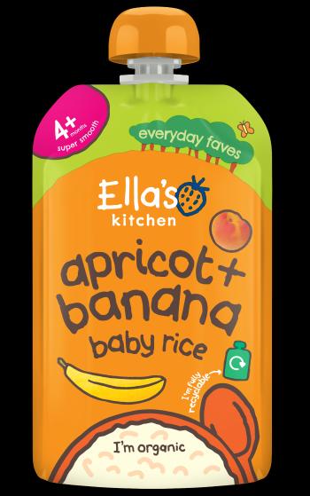 ELLA'S KITCHEN BIO Detská ryža, banán a marhuľa 120 g
