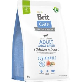 Brit Care Dog Sustainable s kuracím a hmyzom Adult Large Breed 3 kg (8595602558759)