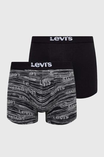 Boxerky Levi's 2-pak pánske, čierna farba