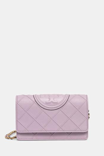 Kabelka Tory Burch Fleming Chain Wallet fialová farba, 138853-502