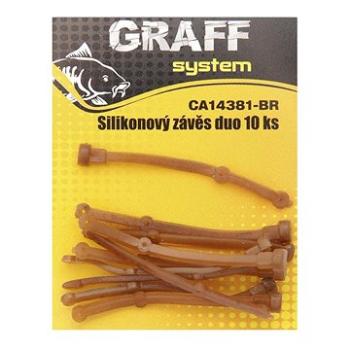 Graff Silikónový záves duo 10 ks Hnedý (8594185855217)