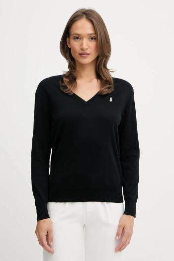 Bavlnený sveter Polo Ralph Lauren čierna farba, ľahký, 211972105