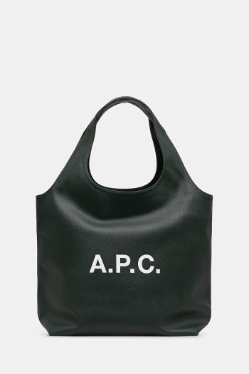 Kabelka A.P.C. tote ninon zelená farba, PUABO.M61565