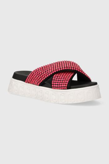 Šľapky Liu Jo LOVELY SANDAL2 dámske, ružová farba, na platforme, BA4133TX421S16F1