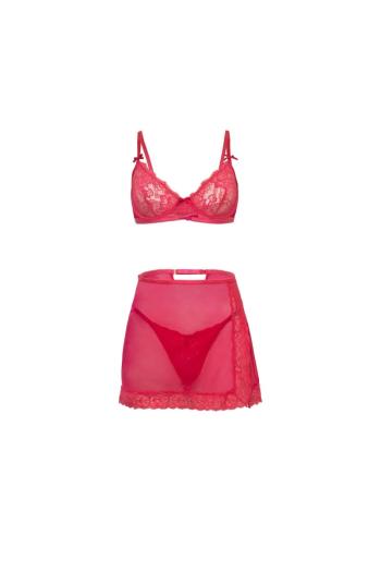 Fuchsiový trojjdielny set Britt