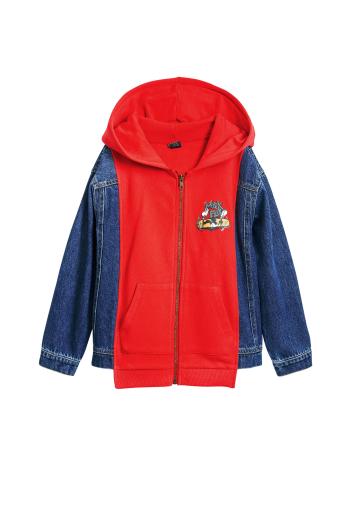 Desigual Átmeneti dzseki 'Mickey Mouse'  kék farmer / szürke / piros / fekete