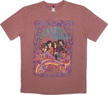 The Who Tričko Psych Floral Stone Wash Unisex Kashmir Red M