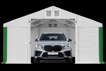 Garážový stan 4x6x2m strecha PVC 560g/m2 boky PVC 500g/m2 konštrukcia ZIMA PLUS Biela Biela Biela