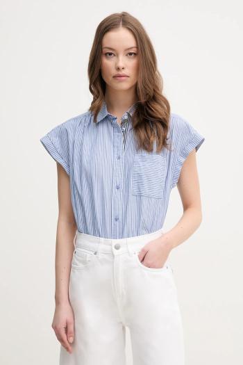 Bavlnená košeľa Pepe Jeans DIXIT dámska, voľný strih, s klasickým golierom, PL305043