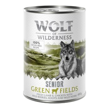 Wolf of Wilderness Senior 6 x 400 g - Green Fields - bárány & csirke (24 x 400 g)