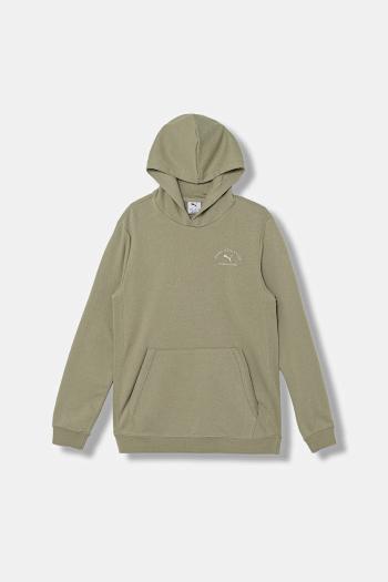 Detská mikina Puma PUMA CLASS Graphic Hoodie TR B zelená farba, s kapucňou, s potlačou, 688852